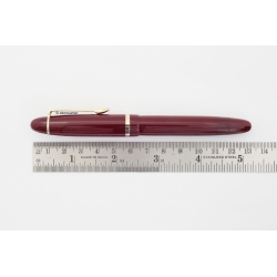 Soennecken 444 Extra Weinrot Kolbenfüllhalter 14K M Goldfeder Vintage - SELTEN!