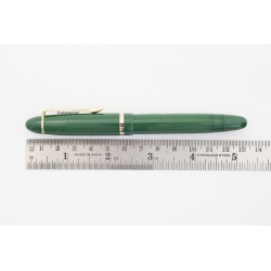 Soennecken 444 Extra Grün Kolbenfüllhalter 14K M Goldfeder Vintage - SELTEN!