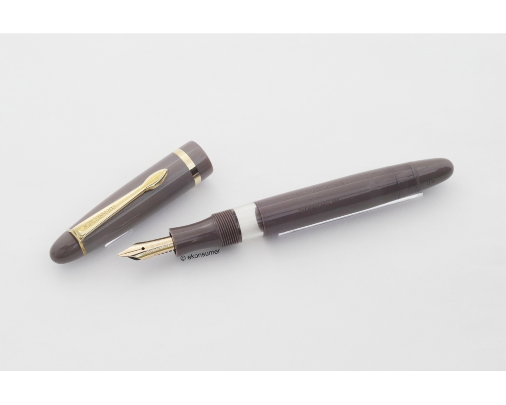 Soennecken 444 Superior Grau Kolbenfüllhalter 14K BS Goldfeder Vintage - SELTEN!