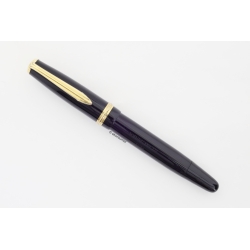 Soennecken 222 Extra Schwarz Kolbenfüllhalter flex 14K OM Goldfeder Vintage