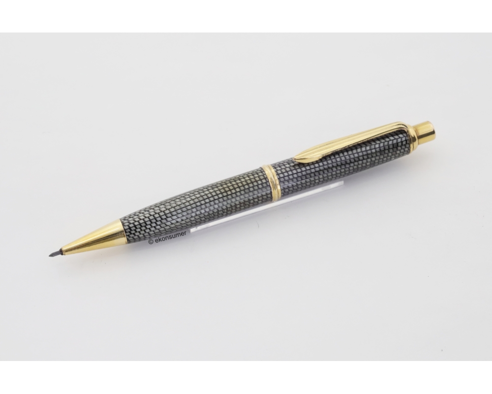Soennecken 22 Druckbleistift 1,18 mm graues Zelluloid Eidechs-Muster 1955 Vintage - SELTEN!