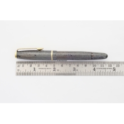 Soennecken 222 Lady Grey lizard Piston Filler 14K flex B Gold Nib Vintage