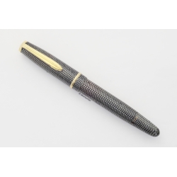 Soennecken 222 Lady Grey lizard Piston Filler 14K flex B Gold Nib Vintage