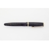 Soennecken 222 Superior Black-Silver Piston Filler 14K M flex Gold Nib Vintage