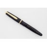 Soennecken 222 Superior Black-Silver Piston Filler 14K M flex Gold Nib Vintage