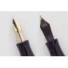 Soennecken 222 Superior Black Celluloid Piston Filler 14K OBB flex Gold-nib Vintage
