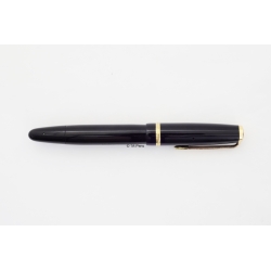Soennecken 222 Superior Black Celluloid Piston Filler 14K OBB flex Gold-nib Vintage