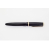 Soennecken 222 Superior Black Celluloid Piston Filler 14K OBB flex Gold-nib Vintage