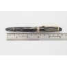 Montblanc Meisterstück 144 grau-gestreiftes Zelluloid Kolbenfüller 14K EF Goldfeder
