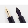 Soennecken 412 Celluloid Piston-filler w/ Click-mechanism flex 14K M Gold-nib Vintage