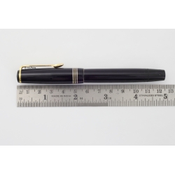 Soennecken 412 Zelluloid Kolbenfüllhalter m. Klick-Mechanik flex 14K M Goldfeder Vintage