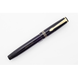 Soennecken 412 Celluloid Piston-filler w/ Click-mechanism flex 14K M Gold-nib Vintage