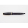 Soennecken 222 Superior Schwarz-Silber Kolbenfüllhalter flex 14K M Goldfeder Vintage