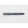 Soennecken 103 blue-striped Celluloid Piston-filler flex 14K OM Gold-nib Vintage