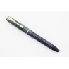 Soennecken 103 blue-striped Celluloid Piston-filler flex 14K OM Gold-nib Vintage