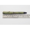 Soennecken 103 green-striped Celluloid Piston-filler flex 14K B Gold-nib Vintage