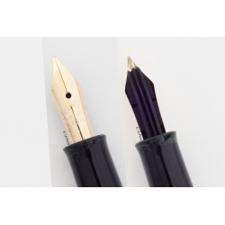 Pelikan 100N Green marbled 14C flex OB Gold-nib Piston filler 1950 Vintage