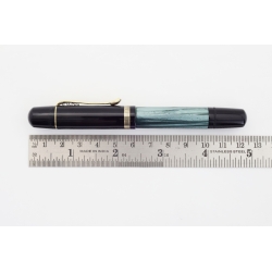 Pelikan 100N Green marbled 14C flex OB Gold-nib Piston filler 1950 Vintage