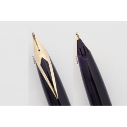 Sheaffer Targa Classic Model 1080 Füllfederhalter Kobalt-blau Schwarz Lack 14K B Goldfeder 1996 Box