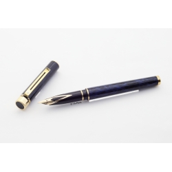 Sheaffer Targa Classic Model 1080 Füllfederhalter Kobalt-blau Schwarz Lack 14K B Goldfeder 1996 Box