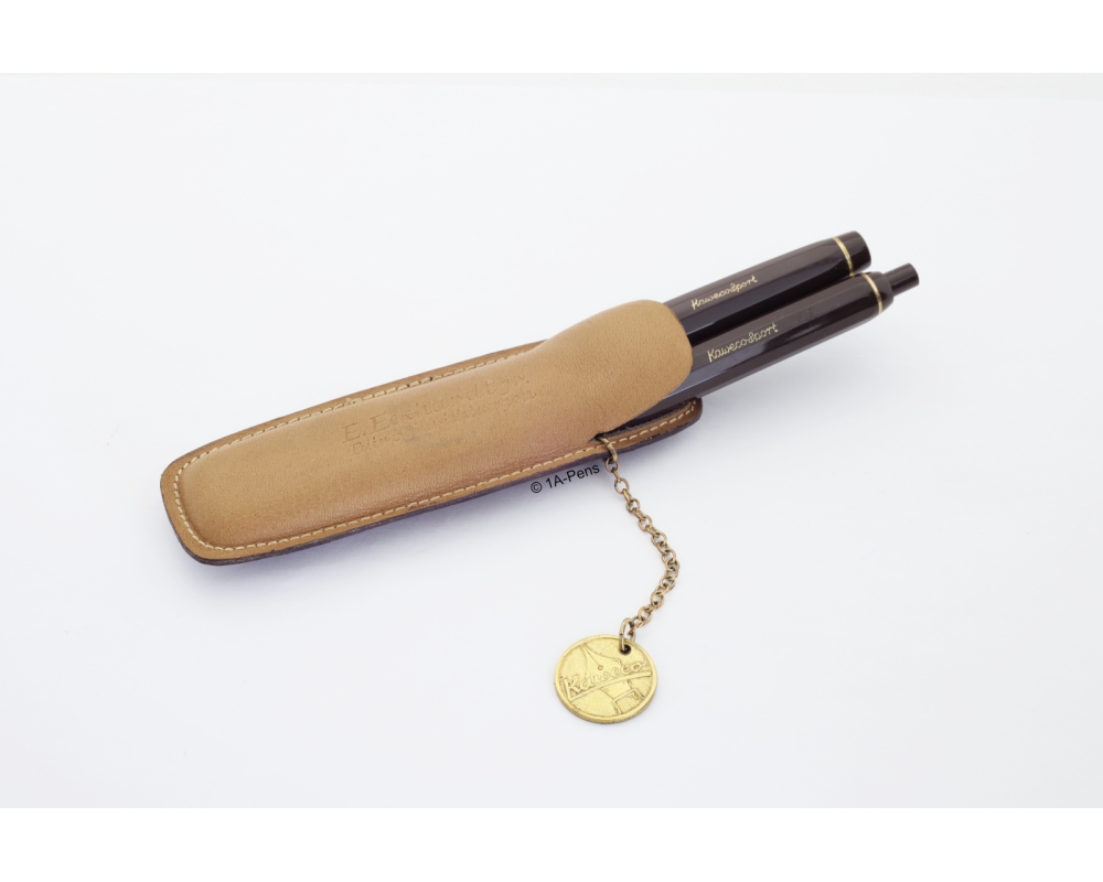 Kaweco-Sport Set Braun V16P Patronenfüllhalter 619 Kugeschreiber Leder-Etui Vintage