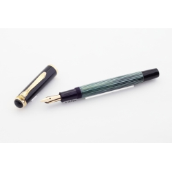 Pelikan 400 Green striped 14C OM Gold-nib Piston filler 1955 Vintage