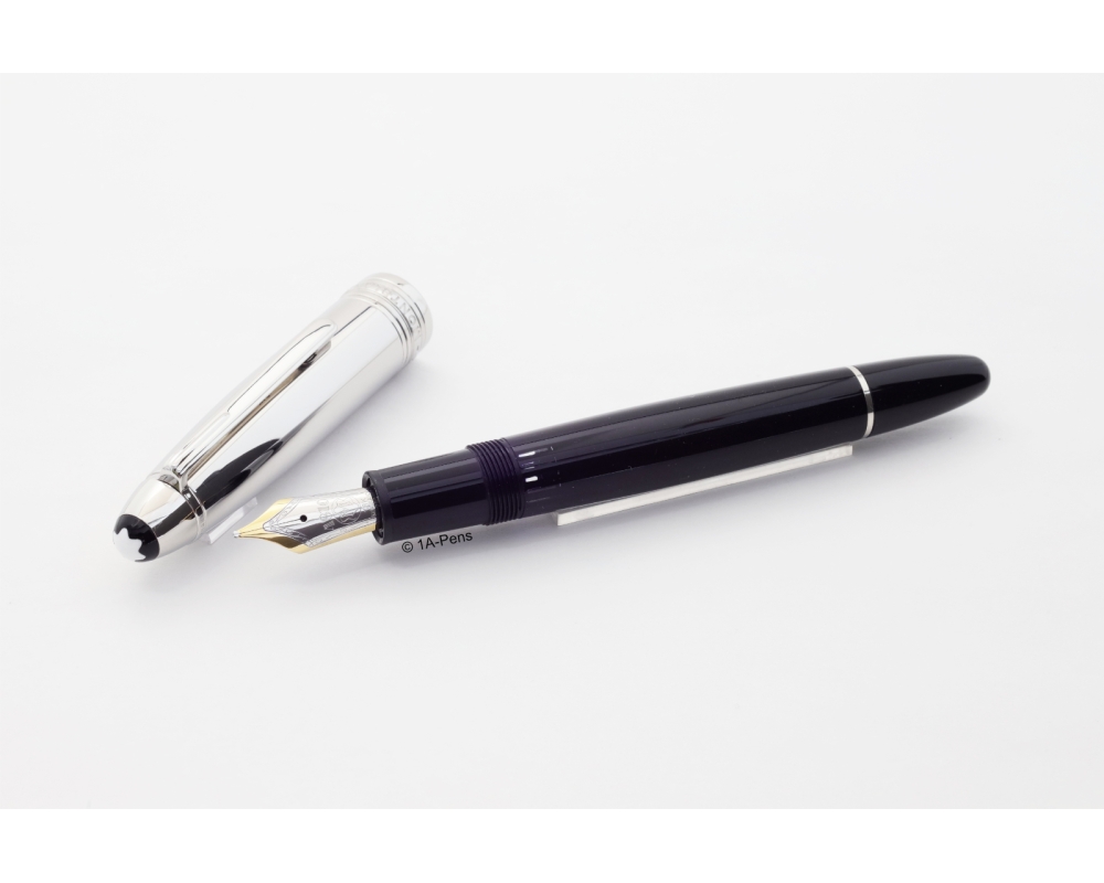 Montblanc Masterpiece Solitaire Doue Stainless Steel 146 LeGrand 18K B Gold-nib Piston-filler Montblanc Masterpiece Solitaire Doue Stainless Steel 146 LeGrand 18K B Gold-nib Piston-filler