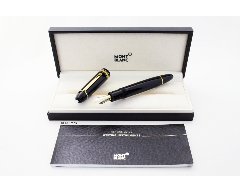 Montblanc Masterpiece 149 Fountain Pen Pistonfiller 18K tricolor F Gold-nib Box