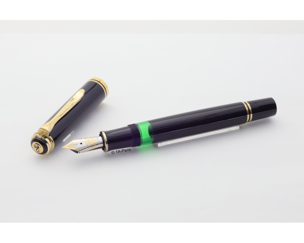Pelikan M800 Old Style W.-Germany Black 14C F Gold-nib Pistonfiller 1989
