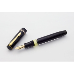 Soennecken 416 Zelluloid Kolbenfüllhalter m. Klick-Mechanik flex 14K F Goldfeder Vintage