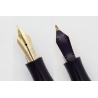 Soennecken 414 Celluloid Piston-filler w/ Click-mechanism flex 14K M Gold-nib Vintage