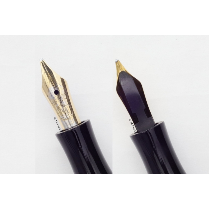 Montblanc Meisterstück K122 Hartgummi Stossfüller Füllhalter 14C M Goldfeder Vintage