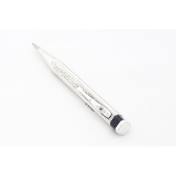 Art Deco Drehbleistift 900 Silber Deutsch 1.18 mm Mine vierseitige Form