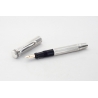 Parker Duofold Junior 900 Solid Silver octogonal Overlay Flattop 14K BB Gold-nib 1930 Vintage