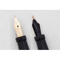 Parker Duofold Junior 900 Silber achthkant Overlay Flattop 14K BB Goldfeder 1930 Vintage