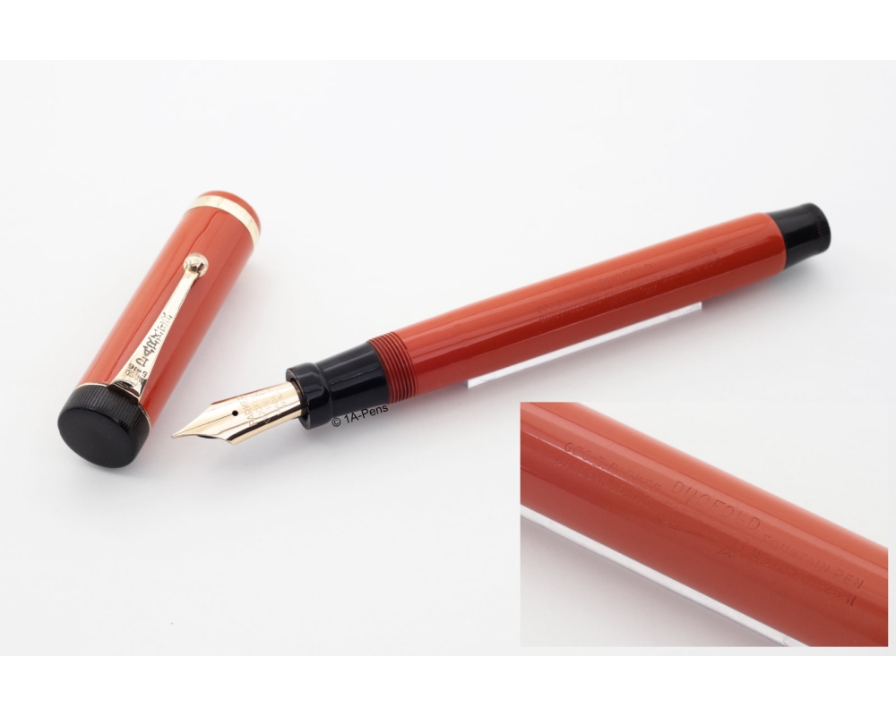 Parker Duofold Osmia Senior Flattop 14K EF Gold-nib USA 1927 Vintage