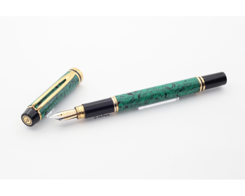 Waterman Le Man 200 Rhapsody Green Marbled 18C F Gold-b Cratridge-filler