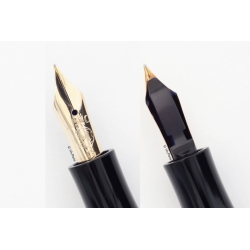 Montblanc Meisterstück 25 Hartgummi Stossfüller Füllhalter 14C F Goldfeder Vintage