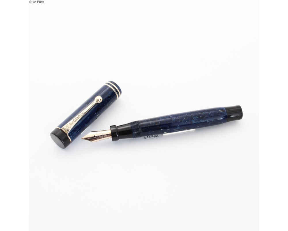 Parker Duofold Junior Lapis Blau-Weiss 14K EF Goldfeder USA 1928 Vintage