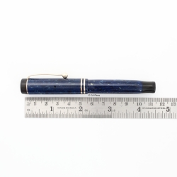 Parker Duofold Junior Lapis Blau-Weiss 14K EF Goldfeder USA 1928 Vintage