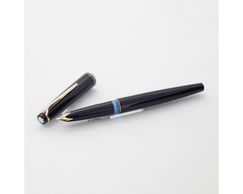 Montblanc 22P Black Cartridge-filler 14C B Italic Gold-nib Vintage