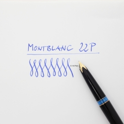 Montblanc 22P Black Cartridge-filler 14C B Italic Gold-nib Vintage