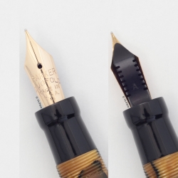 Parker Duofold Junior Blue-Pearl 14K EF Gold-nib USA 1928 Vintage