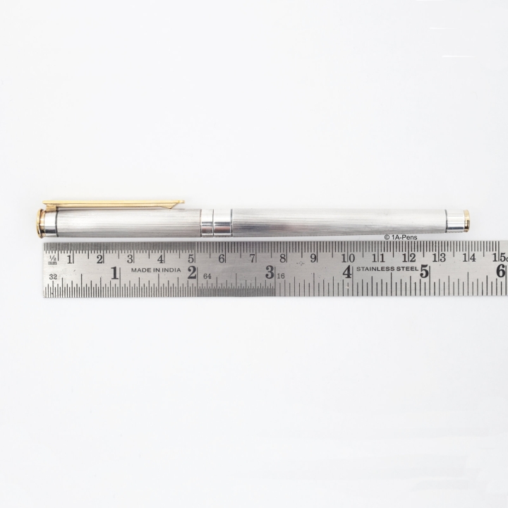 Montblanc M18120 Noblesse Silver-coated Guilloche 18C M Gold-nib Cartridge-filler