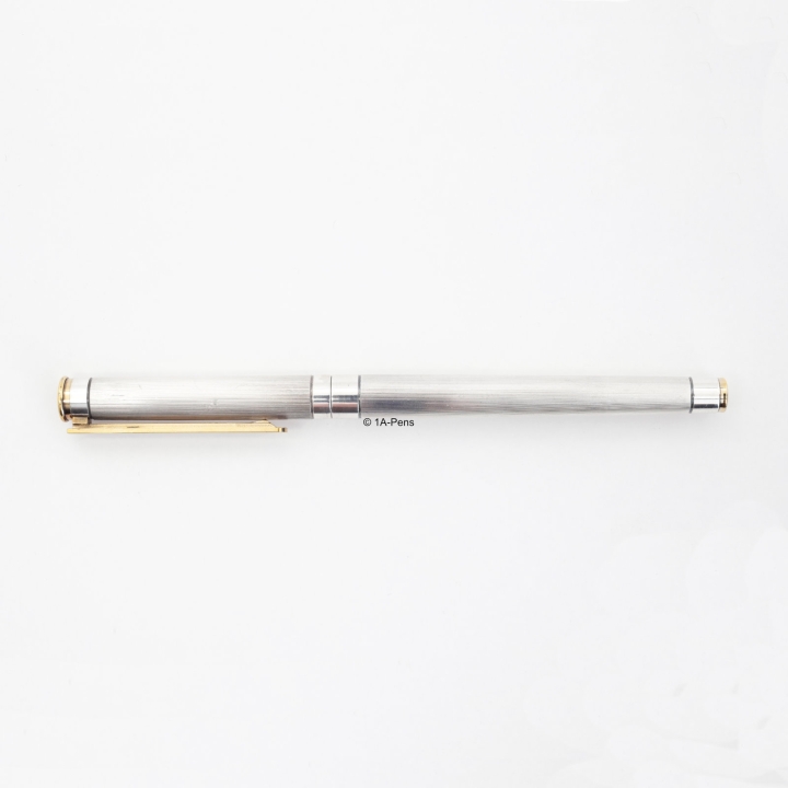 Montblanc M18120 Noblesse Versilbert Guilloche 18C M Goldfeder Patronenfüller
