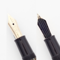 Pelikan 400 Tortoise striped felx 14C F Gold-nib Piston filler 1955 Vintage