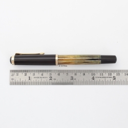 Pelikan 400 Schildpatt-Braun flex 14C F Goldfeder Kolbenfüller 1955 Vintage