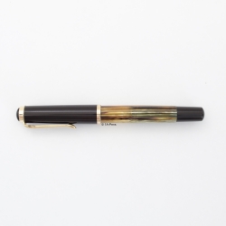 Pelikan 400 Schildpatt-Braun flex 14C F Goldfeder Kolbenfüller 1955 Vintage
