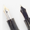 Montblanc Meisterstück 142 grau-gestreiftes Zelluloid Füllhalter flex 14C F Goldfeder 1953 Vintage