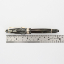 Montblanc Meisterstück 142 grau-gestreiftes Zelluloid Füllhalter flex 14C F Goldfeder 1953 Vintage